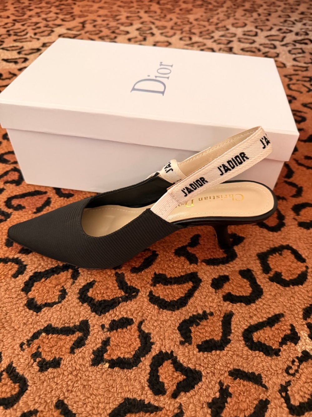Dior Black J'Adior Slingback Pumps size 7.5 - Picture 6 of 9